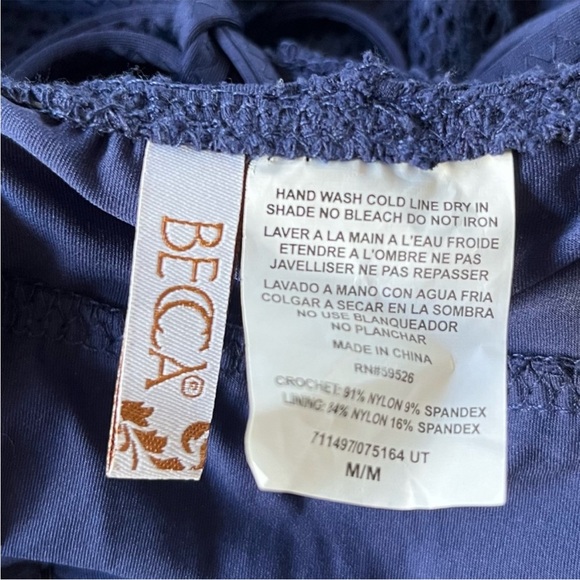 Becca swim NWT navy swim suit - Picture 9 of 10